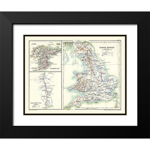 Roman Britain - Poole 1902 Black Modern Wood Framed Art Print with Double Matting by Poole