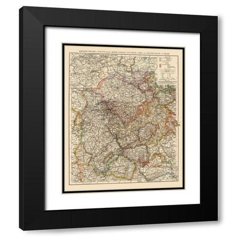 Westphalia Region Germany - Andree 1895 Black Modern Wood Framed Art Print with Double Matting by Andree