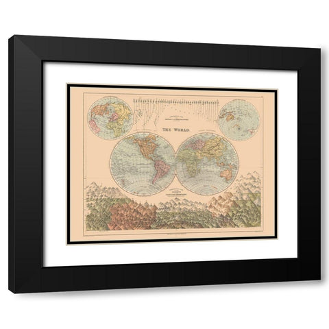 Mountain Heights World - Black 1867 Black Modern Wood Framed Art Print with Double Matting by Black