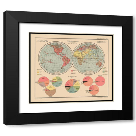 Religious World - Streit 1913 Black Modern Wood Framed Art Print with Double Matting by Streit