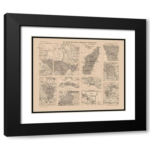 Changes in World - Streit 1913 Black Modern Wood Framed Art Print with Double Matting by Streit