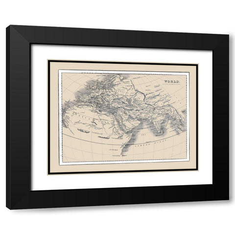 Ancient World - Oxford 1828 Black Modern Wood Framed Art Print with Double Matting by Oxford