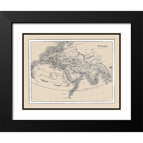 Ancient World - Oxford 1828 Black Modern Wood Framed Art Print with Double Matting by Oxford