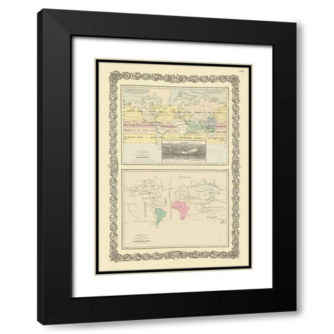 Meteorology Priniciple Plants Black Modern Wood Framed Art Print with Double Matting by Unknown