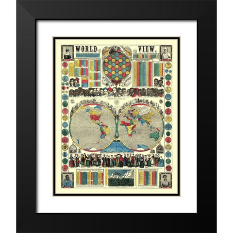 Human Race Female Costumes World - Fanning Black Modern Wood Framed Art Print with Double Matting by Fanning