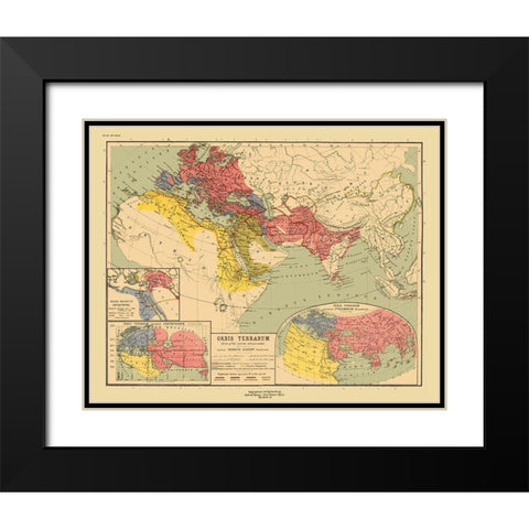 Ancient World - Kiepert Black Modern Wood Framed Art Print with Double Matting by Kiepert