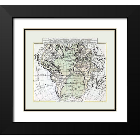 Physical World - 1757 Black Modern Wood Framed Art Print with Double Matting by Unknown