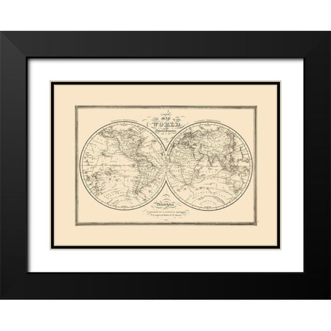 Globular Projection - Mitchell Black Modern Wood Framed Art Print with Double Matting by Mitchell
