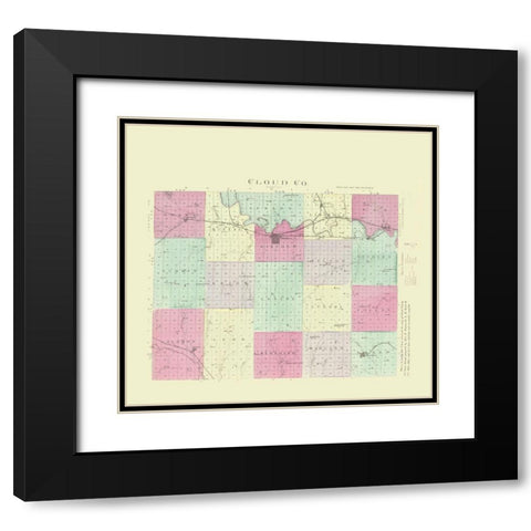 Cloud Kansas - Everts 1887 Black Modern Wood Framed Art Print with Double Matting by Everts