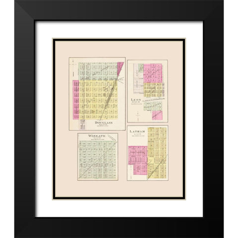 Douglass, Leon, Latham, Wingate Kansas Black Modern Wood Framed Art Print with Double Matting by Everts