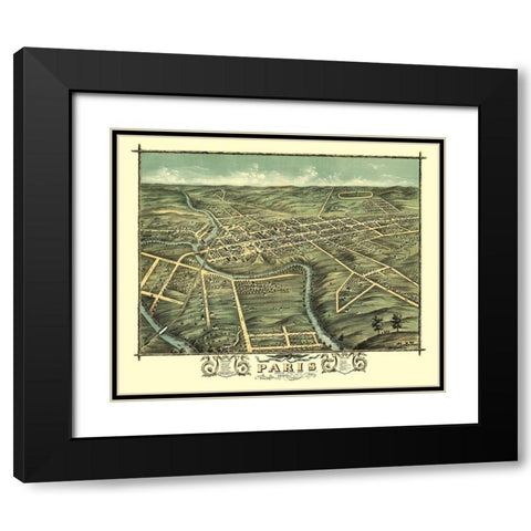 Paris Kentucky - Ruger 1870 Black Modern Wood Framed Art Print with Double Matting by Ruger