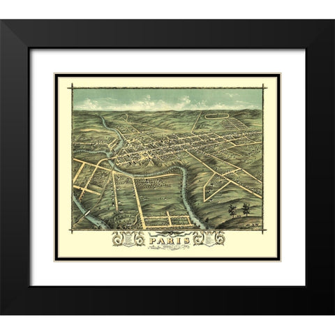 Paris Kentucky - Ruger 1870 Black Modern Wood Framed Art Print with Double Matting by Ruger