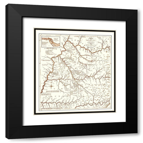 Kentucky - Stockdale 1794 Black Modern Wood Framed Art Print with Double Matting by Stockdale