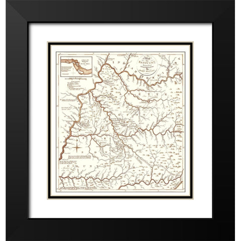 Kentucky - Stockdale 1794 Black Modern Wood Framed Art Print with Double Matting by Stockdale