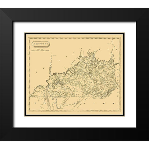 Kentucky - Conrad 1804 Black Modern Wood Framed Art Print with Double Matting by Conrad