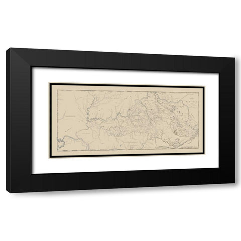 Kentucky Barker 1793  Black Modern Wood Framed Art Print with Double Matting by Barker