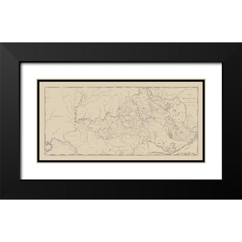 Kentucky Barker 1793  Black Modern Wood Framed Art Print with Double Matting by Barker