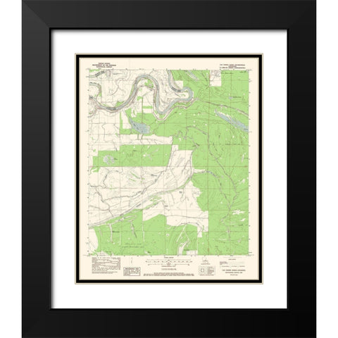 Lac Sainte Agnes Louisiana Quad - USGS 1982 Black Modern Wood Framed Art Print with Double Matting by USGS