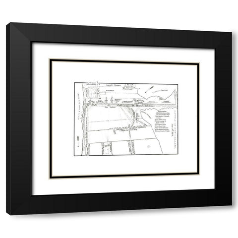 Battle of New Orleans  Louisiana Jan 8th 1814 Black Modern Wood Framed Art Print with Double Matting by Unknown