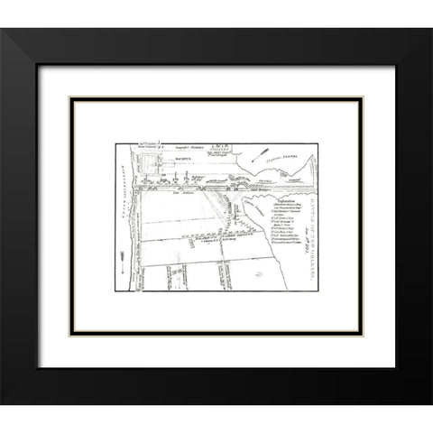 Battle of New Orleans  Louisiana Jan 8th 1814 Black Modern Wood Framed Art Print with Double Matting by Unknown