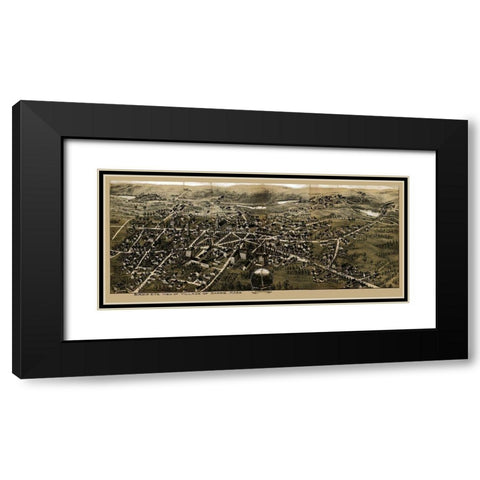 Barre Massachusetts -1890 Black Modern Wood Framed Art Print with Double Matting by Unknown