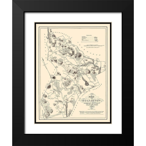 Holliston Massachusetts - Pendleton 1831 Black Modern Wood Framed Art Print with Double Matting by Pendleton