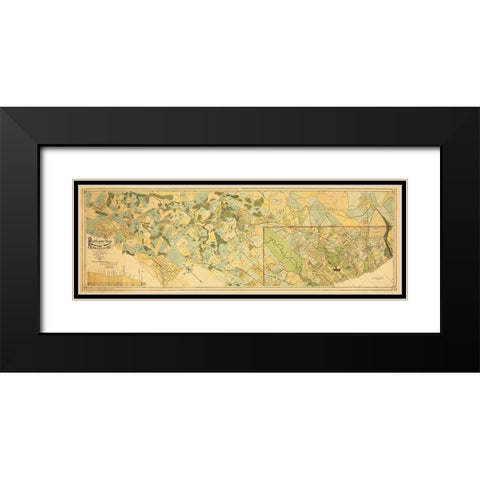 Baltimore and Ohio Railroad Metro Branch 1890 Black Modern Wood Framed Art Print with Double Matting by Fava