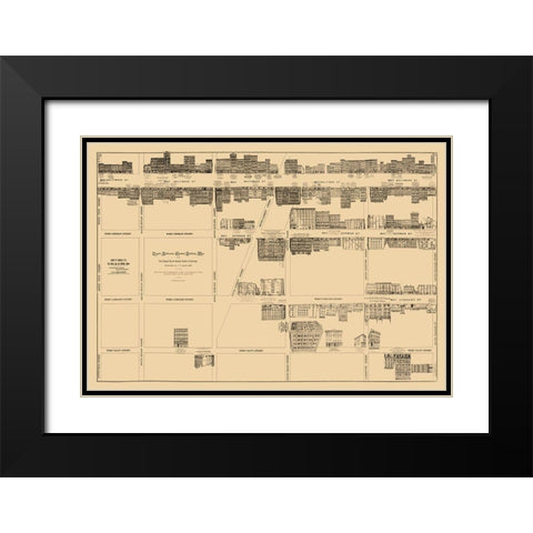 Baltimore Maryland - Lloyd 1891  Black Modern Wood Framed Art Print with Double Matting by Lloyd
