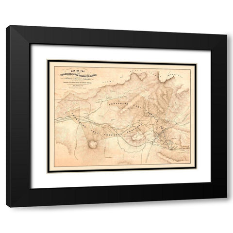 Frostburg Maryland - Atkinson 1860   Black Modern Wood Framed Art Print with Double Matting by Atkinson