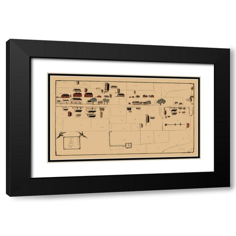 Alfred Maine - Bussell 1845  Black Modern Wood Framed Art Print with Double Matting by Bussell