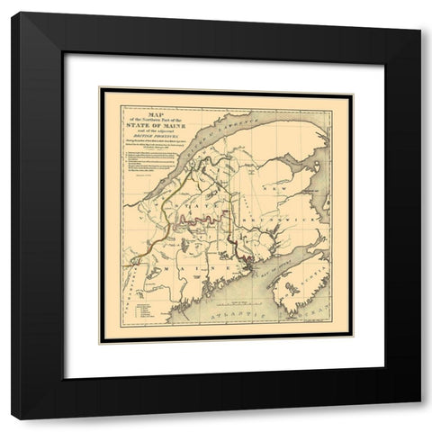 Maine Northern - Hoen 1830 Black Modern Wood Framed Art Print with Double Matting by Hoen