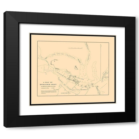 Ocracock Inlet - Swift 1835 Black Modern Wood Framed Art Print with Double Matting by Swift
