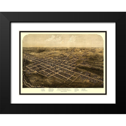 Coldwater Michigan - Ruger 1868  Black Modern Wood Framed Art Print with Double Matting by Ruger