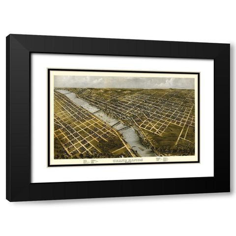 Grand Rapids Michigan - Ruger 1868 Black Modern Wood Framed Art Print with Double Matting by Ruger
