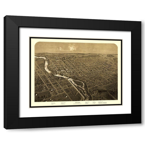Niles Michigan - Ruger 1868  Black Modern Wood Framed Art Print with Double Matting by Ruger