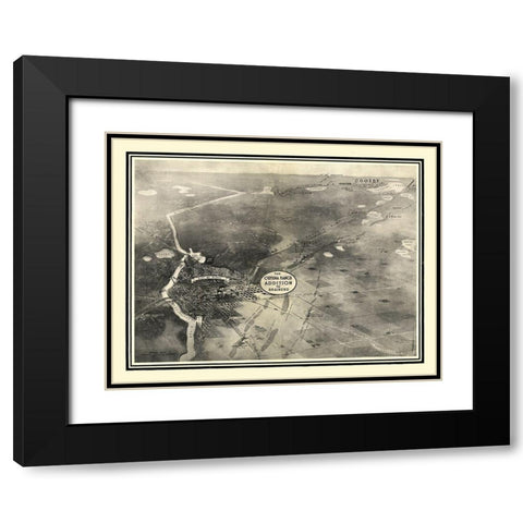 Brainerd Minnesota -1914 Black Modern Wood Framed Art Print with Double Matting by Unknown