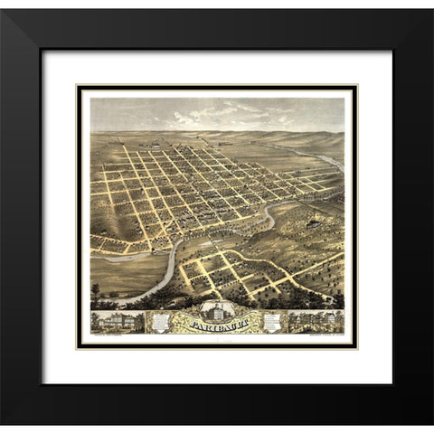 Faribault Minnesota - Ruger 1869  Black Modern Wood Framed Art Print with Double Matting by Ruger