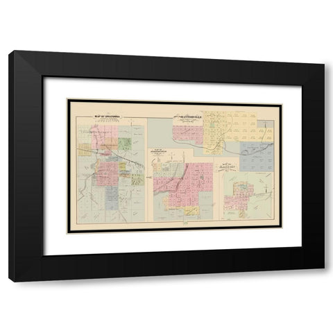 Owatonna, Northfield, Mantorville Minnesota Black Modern Wood Framed Art Print with Double Matting by Andreas