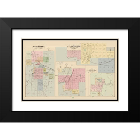 Owatonna, Northfield, Mantorville Minnesota Black Modern Wood Framed Art Print with Double Matting by Andreas