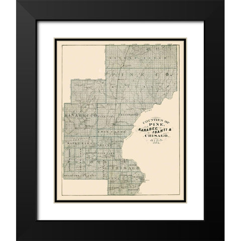 Pine, Kanabec, Isanti Minnesota Landowner Black Modern Wood Framed Art Print with Double Matting by Andreas