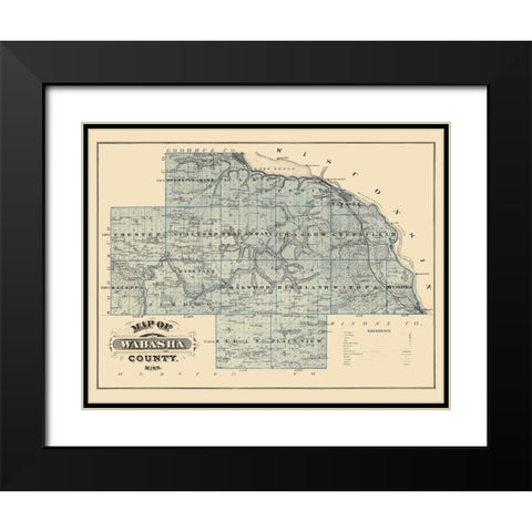 Wabasha Minnesota Landowner - Andreas 1874 Black Modern Wood Framed Art Print with Double Matting by Andreas