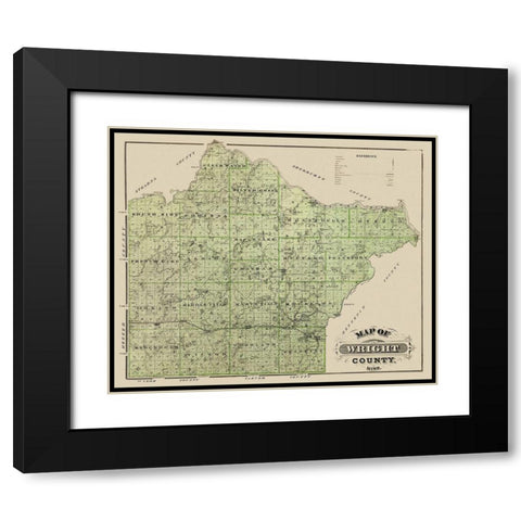 Wright Minnesota Landowner - Andreas 1874 Black Modern Wood Framed Art Print with Double Matting by Andreas