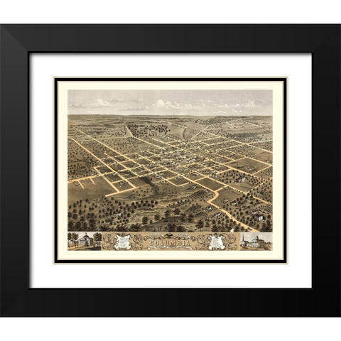 Columbia Missouri - Ruger 1869 Black Modern Wood Framed Art Print with Double Matting by Ruger