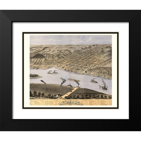 Hannibal Missouri - Ruger 1869 Black Modern Wood Framed Art Print with Double Matting by Ruger