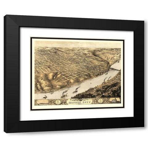 Kansas City Missouri - Ruger 1869 Black Modern Wood Framed Art Print with Double Matting by Ruger