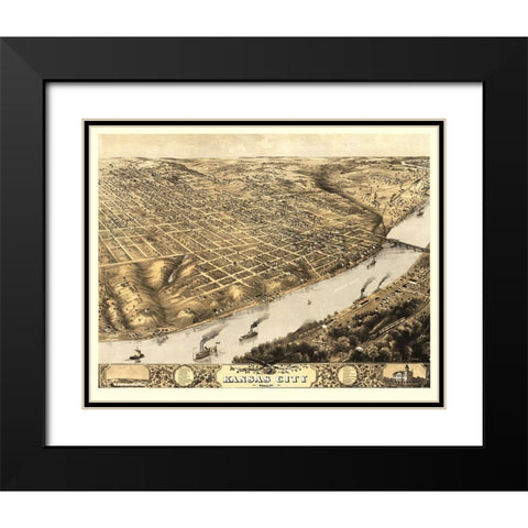 Kansas City Missouri - Ruger 1869 Black Modern Wood Framed Art Print with Double Matting by Ruger