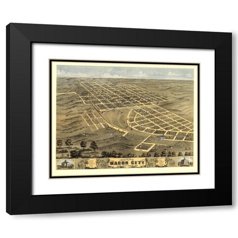 Macon City Missouri - Ruger 1869 Black Modern Wood Framed Art Print with Double Matting by Ruger