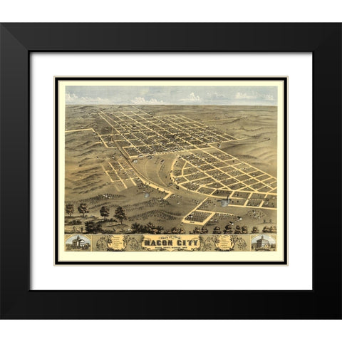 Macon City Missouri - Ruger 1869 Black Modern Wood Framed Art Print with Double Matting by Ruger