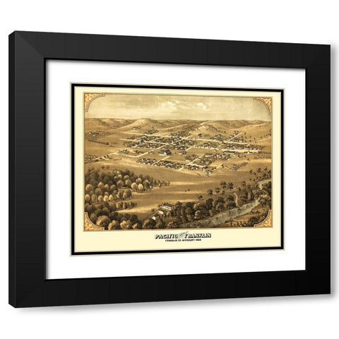 Pacific Missouri - Ruger 1869 Black Modern Wood Framed Art Print with Double Matting by Ruger