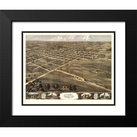 Palmyra Missouri - Ruger 1869 Black Modern Wood Framed Art Print with Double Matting by Ruger